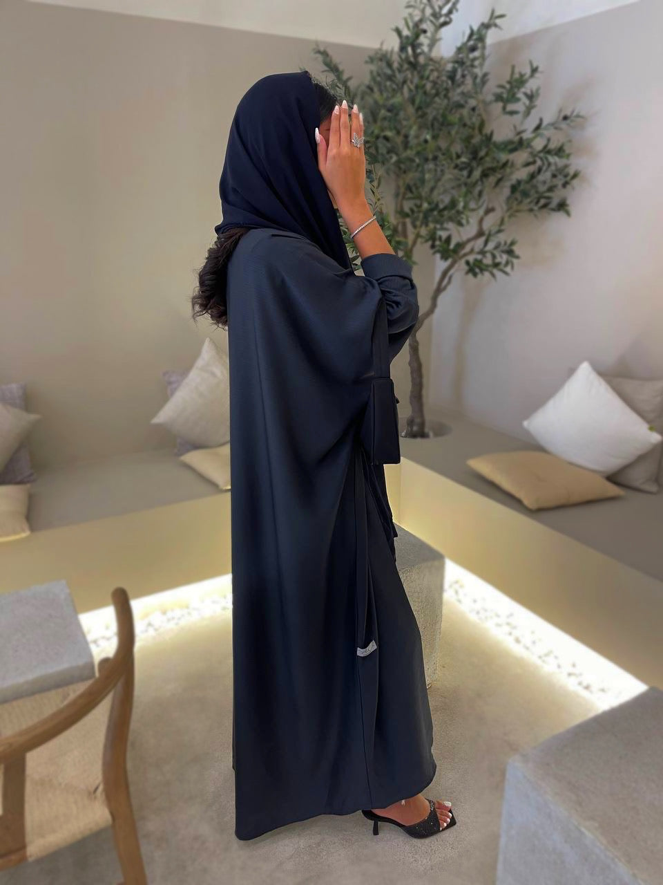 Navy blue abaya