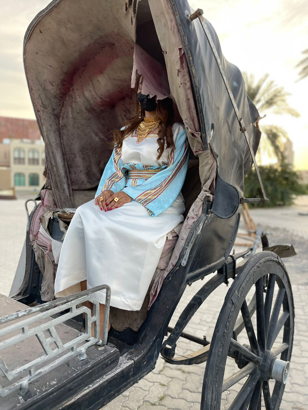 Blue and White Traditional Clothing