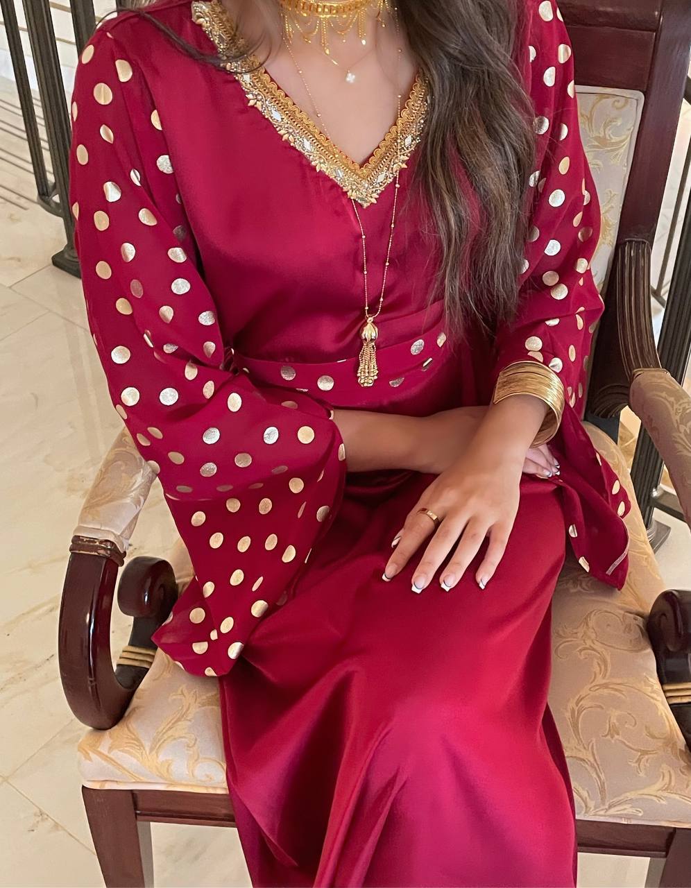 Red Dress With Red Polkadots