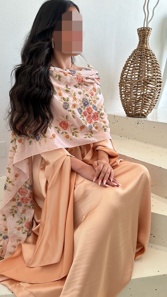 Scarf dress peach